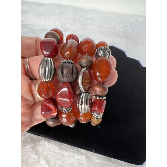 Women Bracelets Bangle and Wrap Costume Fashion Jewelry Beaded Stretchy Round - Picture 8 of 16